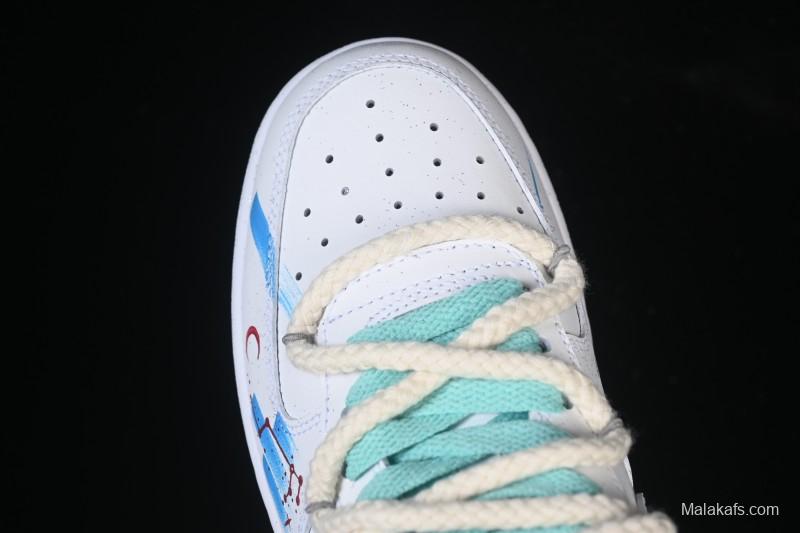 Nike Air Force 1 '07 Low Aries Hand-Painted Doodle Zodiac Series Casual Sneakers - 321-419