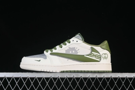 Nike Travis Scott x Fragment Design x Air Jordan 1 Low OG SP AJ1 Low Top Cultural Casual Sneakers - XD0798-307