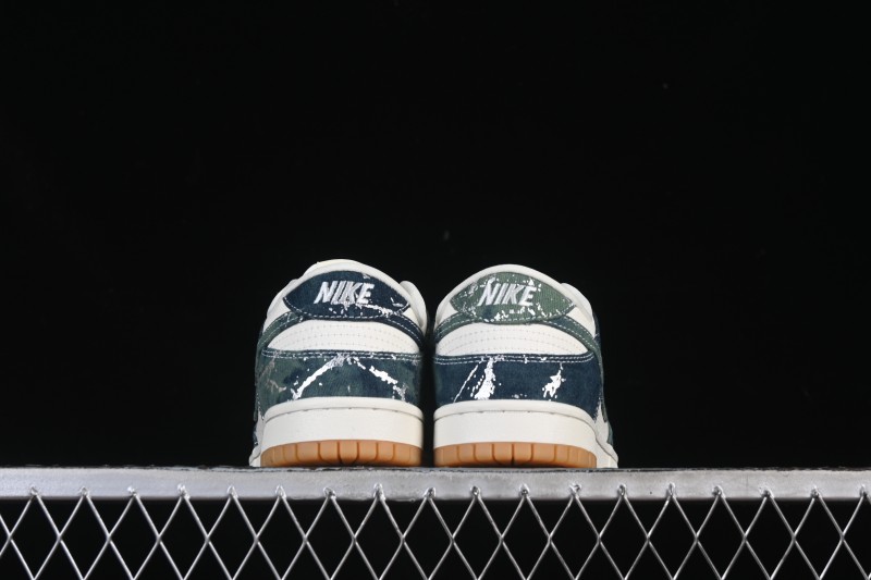 Nike SB Dunk Low Military Green Woven Custom Low-Top Casual Skate Shoes - SC0601-464