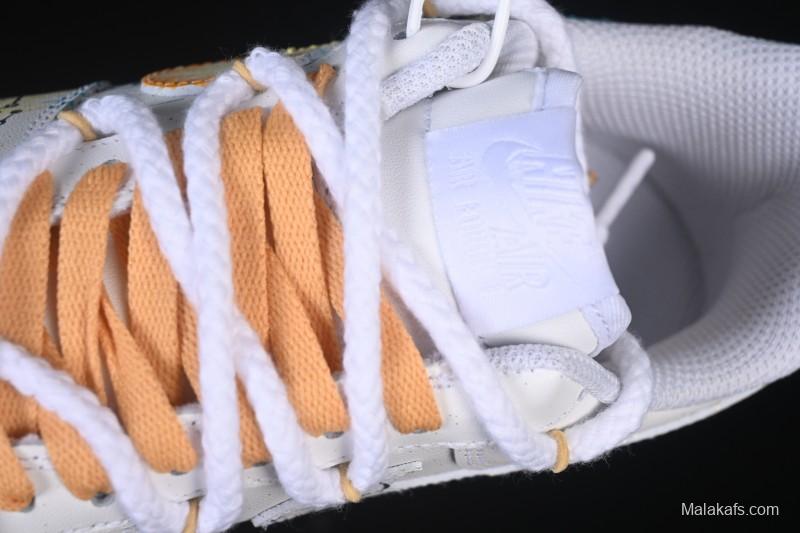 Nike Air Force 1 '07 Low Leo Hand-Painted Doodle Zodiac Series Low-Top Casual Sneakers - 723-822