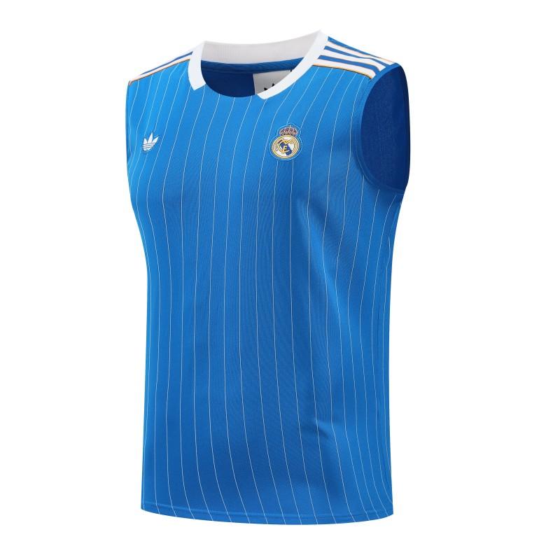 25/26 Real Madrid Adidas Original Blue Vest Jersey+Shorts