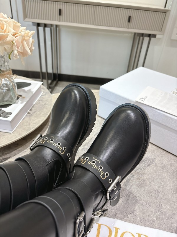 Dior Punk Style Strap Ankle Boots - KFY00470