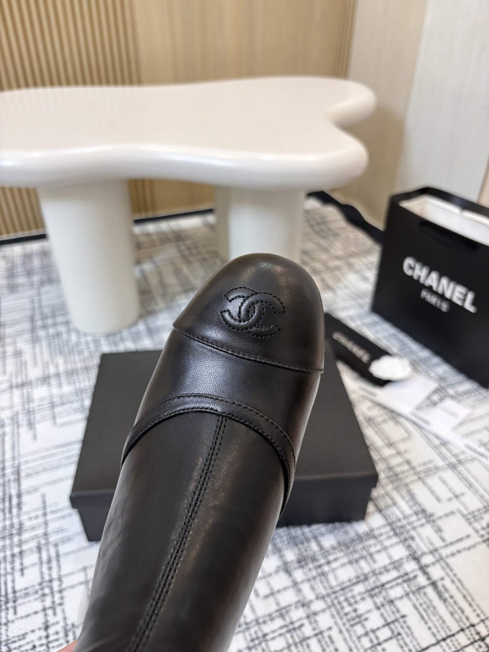 Chanel Classic Chunky Heel Back Zipper Ankle Boots - LY00320