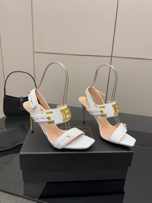 Balmain 2025/SS Metal Heel High Heel Sandals - KFY00320