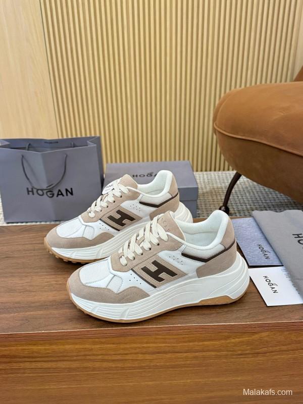 Hogan H-STRIPES Series Couple High Platform Chunky Dad Shoes Casual Sneakers - LY00370/LY00380