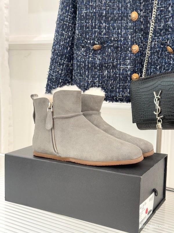 ALAIA Minimalist Side Zipper Retro Snow Boots - KFY00320