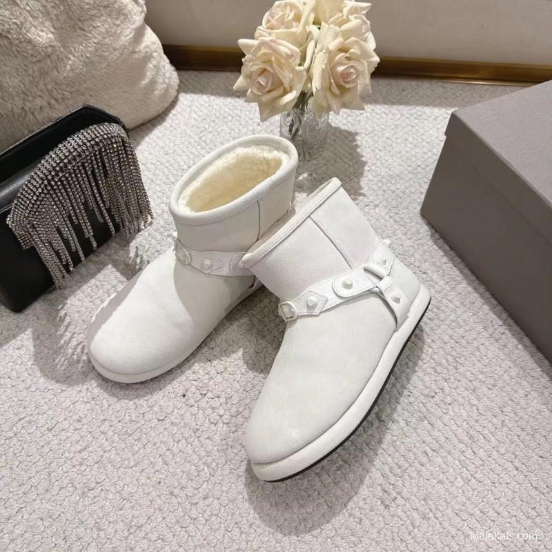 Balenciaga F022 Winter Wool Ankle Boots Snow Boots - F022