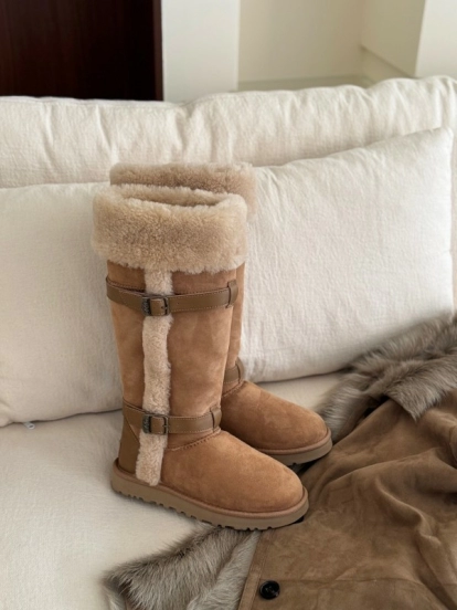 Adidas Curly Fur Thick Sole Little Knight Boots - AS00460