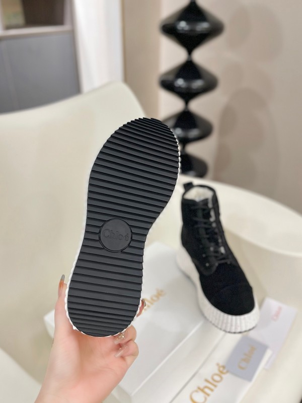 Chloe 2025 SS New Snow Boots with Imported Suede and Genuine Wool - LY00350