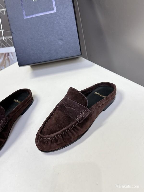 Saint Laurent Classic Loafer Mule Flats - KFY00320