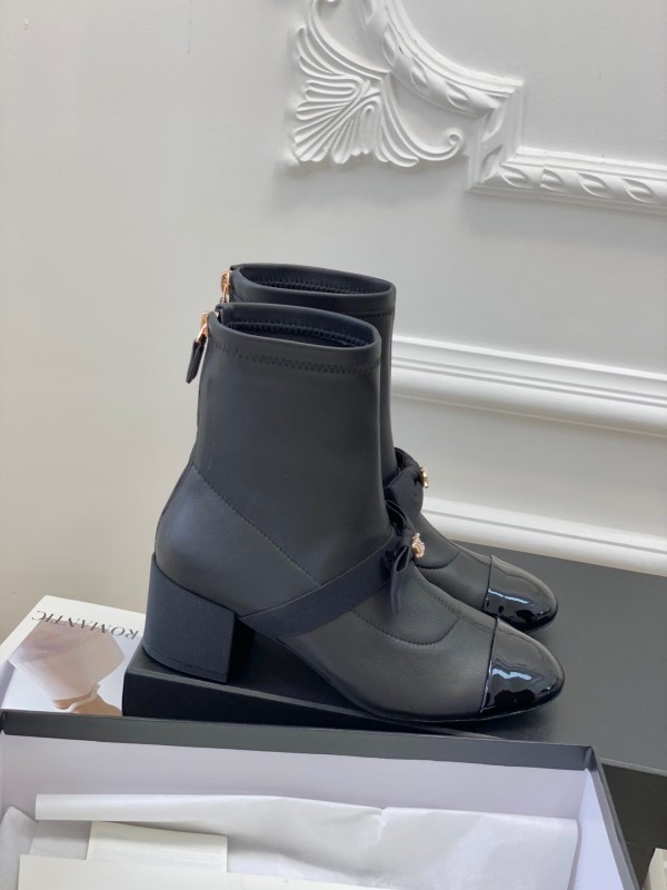 Chanel 2025/SS Autumn Winter Bow Mary Jane Ankle Boots - LY00320