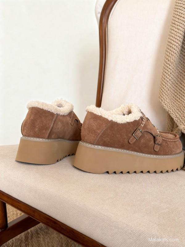 SugarSu Retro Snow Boots Platform Sole Casual Shoes - KFY00270