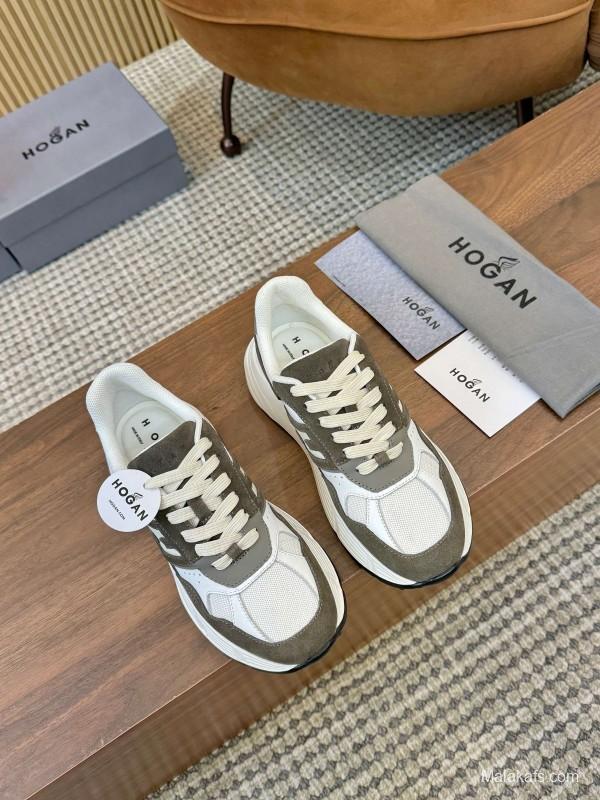 Hogan H-STRIPES Series Couple Thick Sole Dad Shoes Leisure Sneakers - LY00370/LY00380