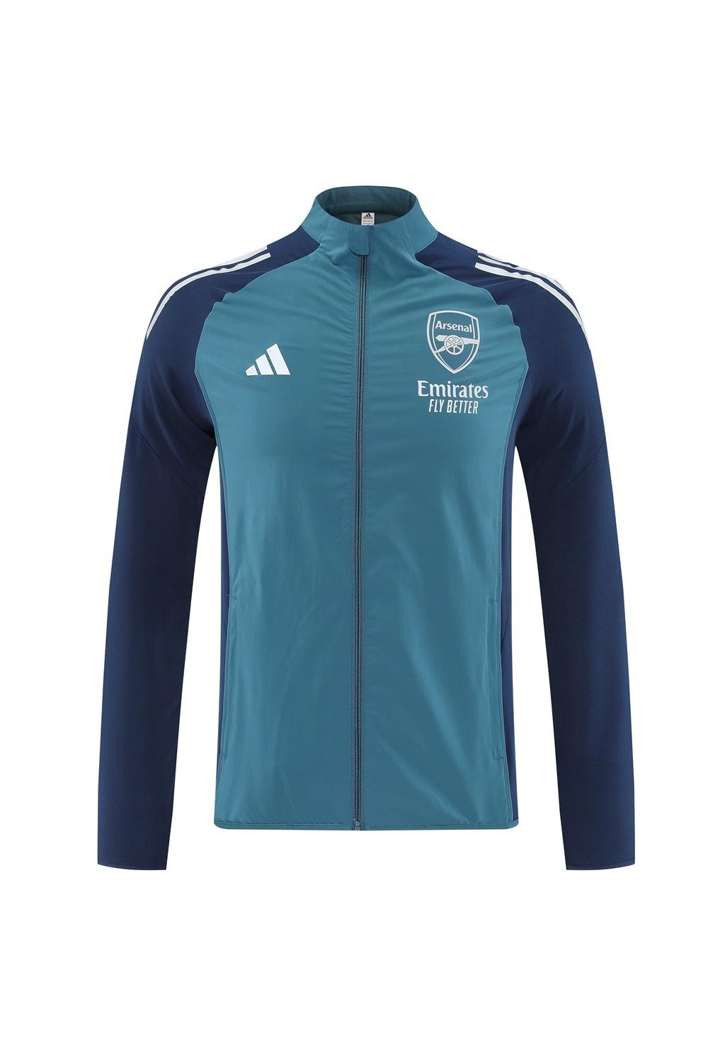 25/26 Arsenal Blue Full Zipper Jacket+Long Pants S-3XL