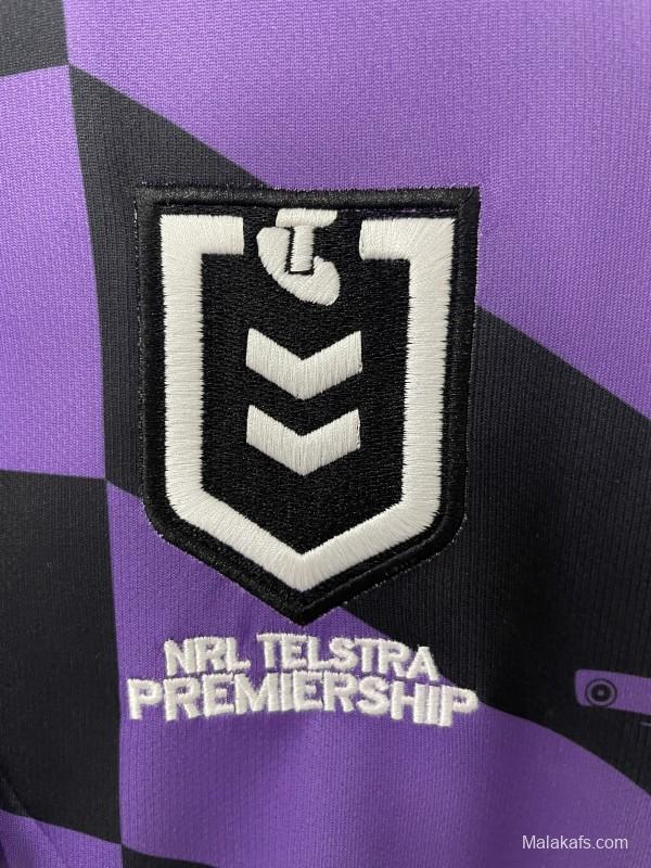 25/26 Melbourne Storm Purple with Black Checkered Chevrons Jersey