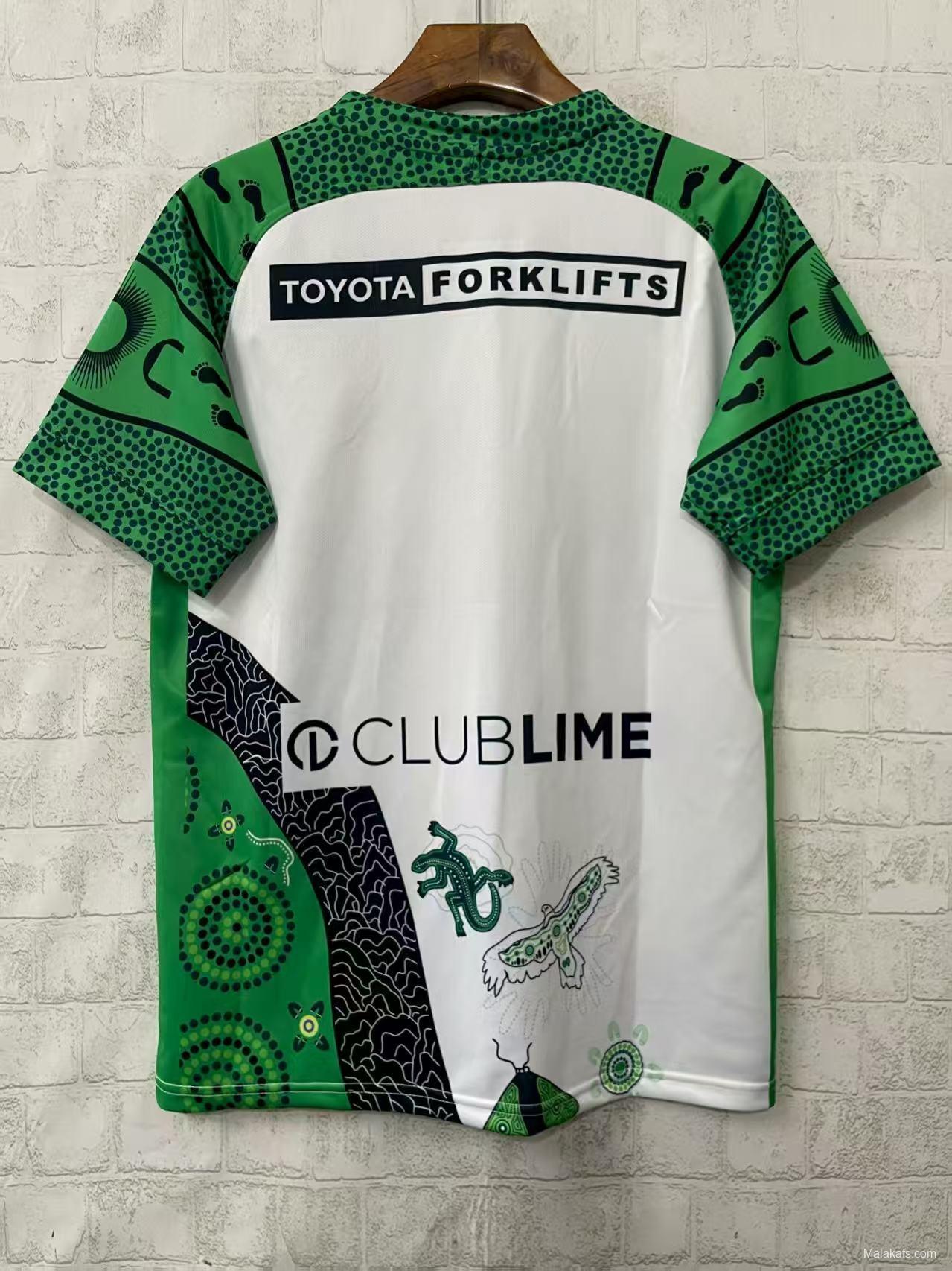 25/26 Canberra Raiders Green with Indigenous Art Jersey