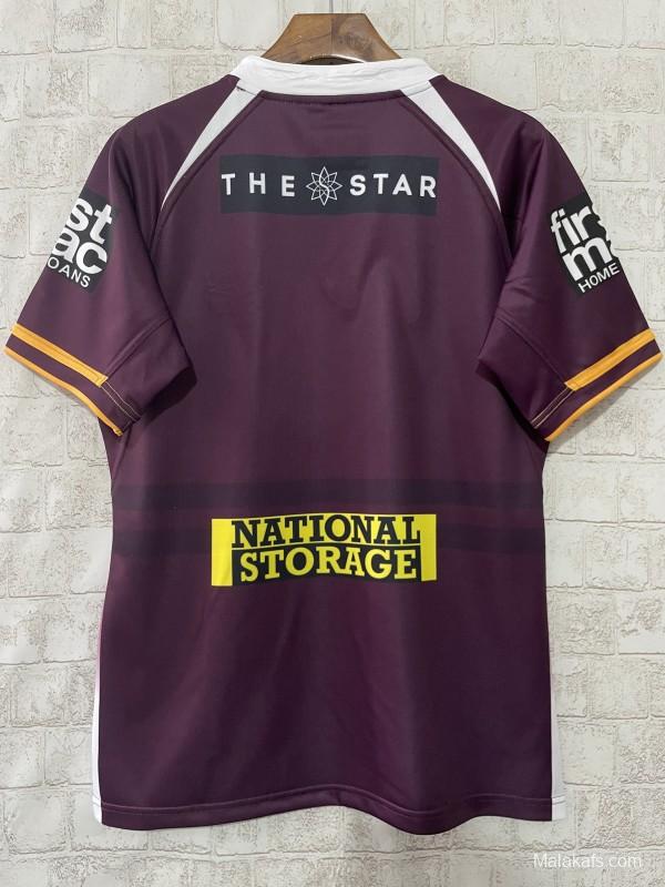 25/26 Brisbane Broncos Maroon with Gold Stripes Jersey