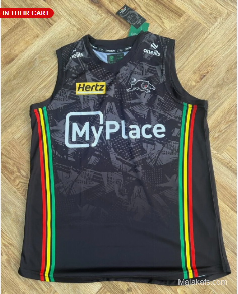 24/25 Penrith Panthers Black with Indigenous Design Singlet