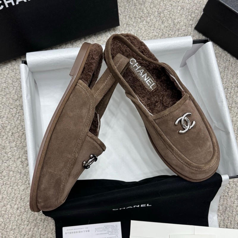 Chanel 2025/ss Teddy Fur Loafers - KFY00300