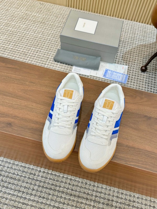 Tom Ford 2025 SS Casual Shoes with Classic Color Blocking and Imported Leather Insole - AS00350