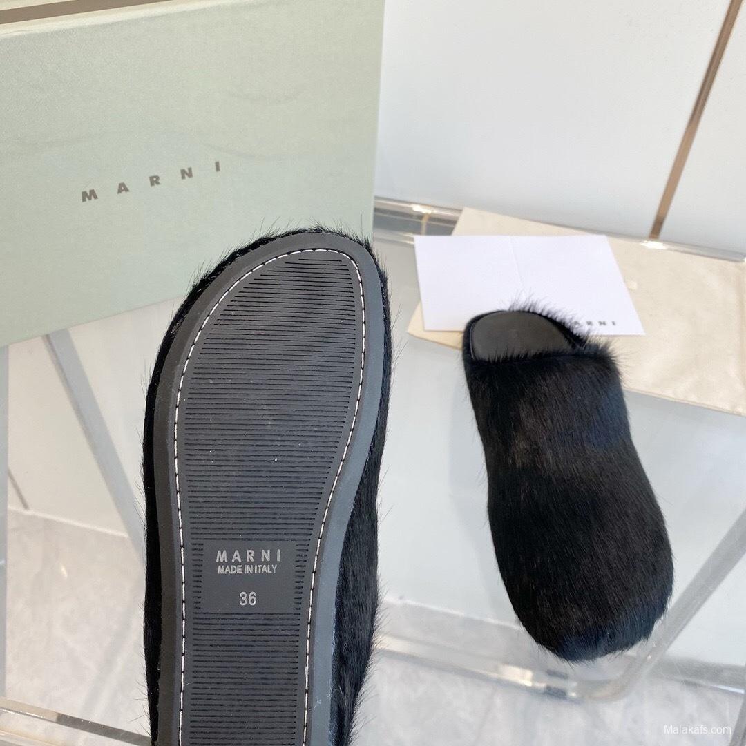 Marni 2025/SS Horsehair Loafer Shoes - LY00