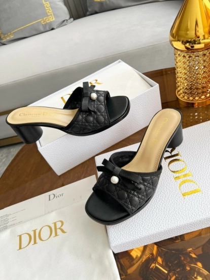 Dior Dway High Heel Sandals with Embroidered Logo - LY00270