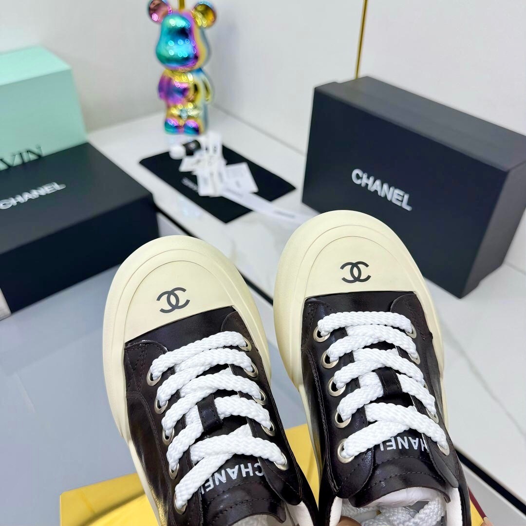 Chanel 2025 SS Panda Loafers Bread Shoes Original Calfskin - LY00320
