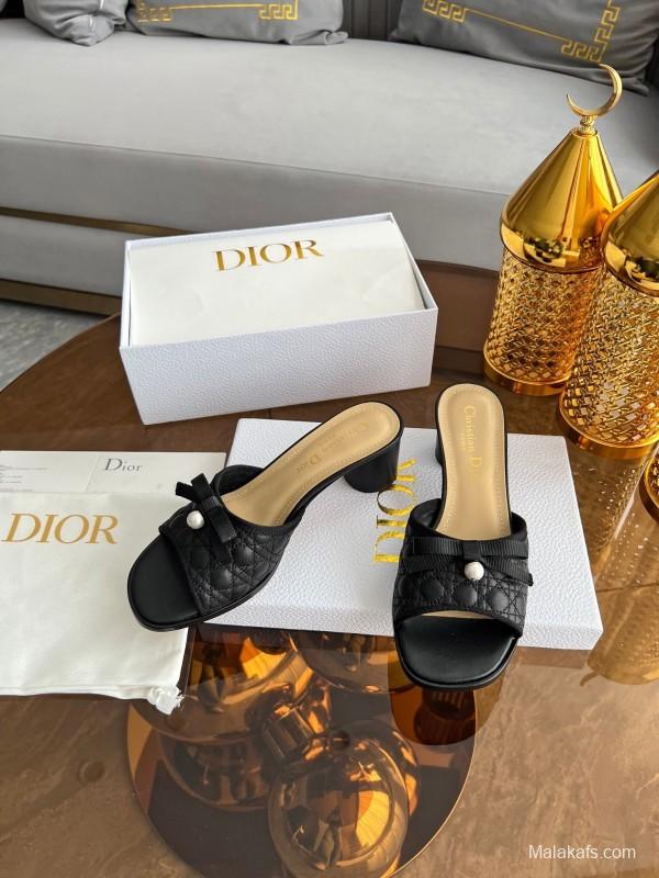 Dior Dway High Heel Sandals with Embroidered Logo - LY00270