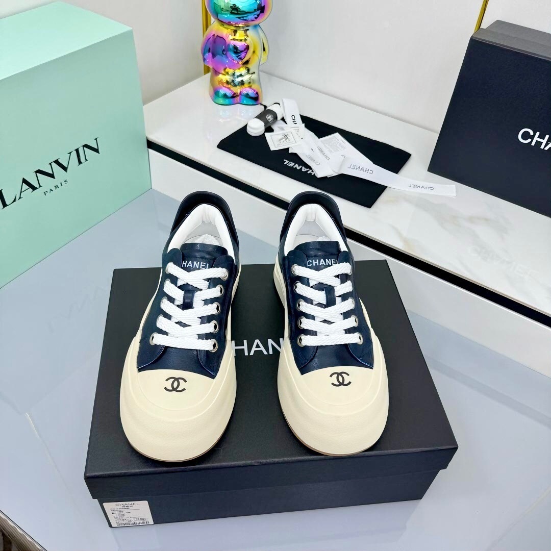 Chanel 2025 SS Panda Loafers Bread Shoes Original Calfskin - LY00320