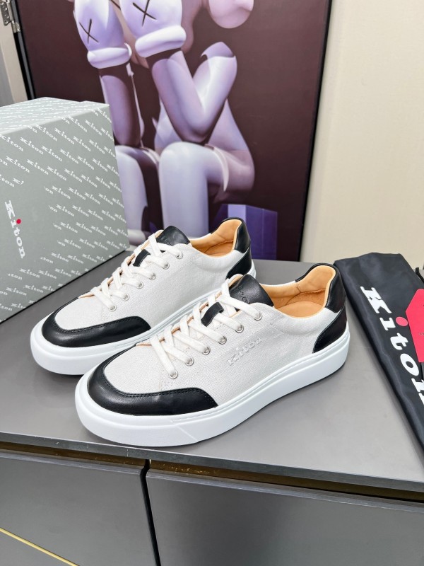 Kiton Spring Summer 2025 Lace-Up Old Money Style Casual Men's Shoes - KFY00320