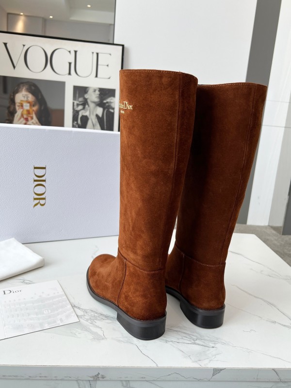 Dior 2025/SS Retro British Style Brogue New Knight Boots - LY00460