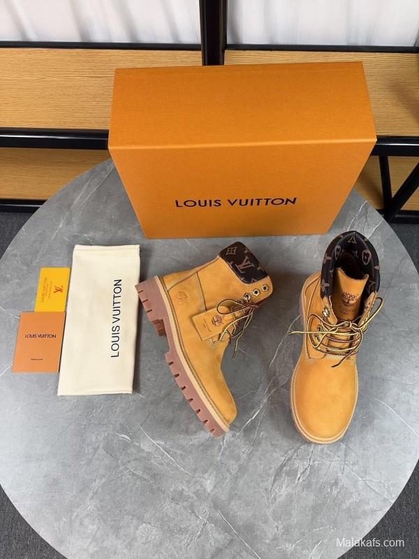 Timberland x LV Monogram Ankle Boots Waterproof Suede - LY00380