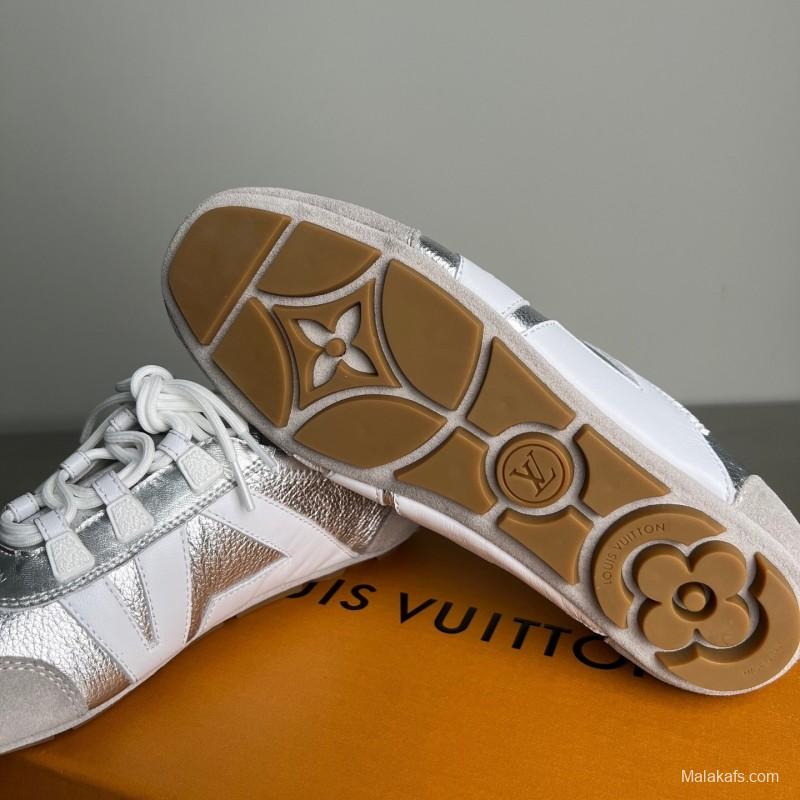 Lv Sneakerina 2025 SS Ballet Round Toe Lace-Up Low Top Lifestyle Casual Shoes - YC