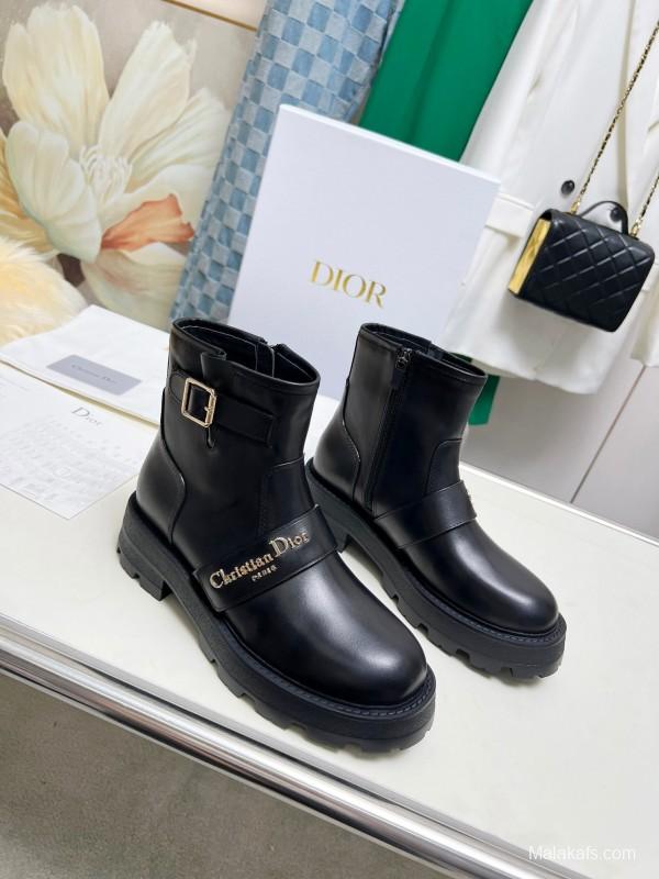 Dior 2025/SS New Autumn Winter British Style Brogue Platform Martin Boots - LY00330