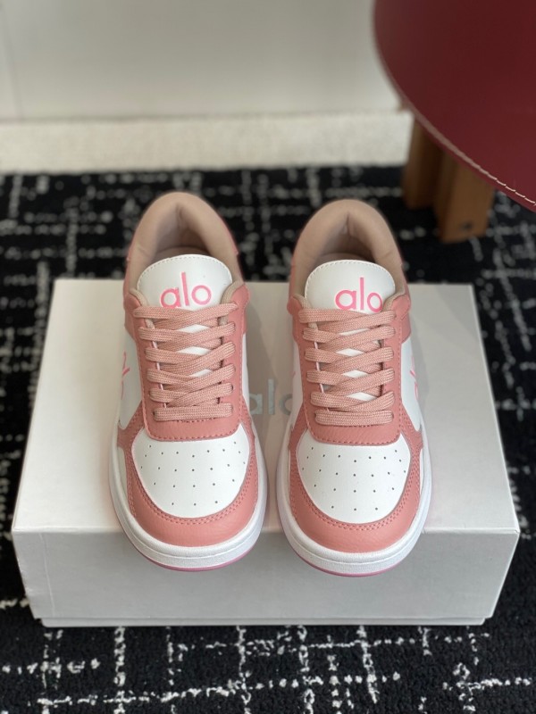 Alo 2025 SS Two-Tone White Sneakers Platform Comfort Casual Shoes - KFY00280