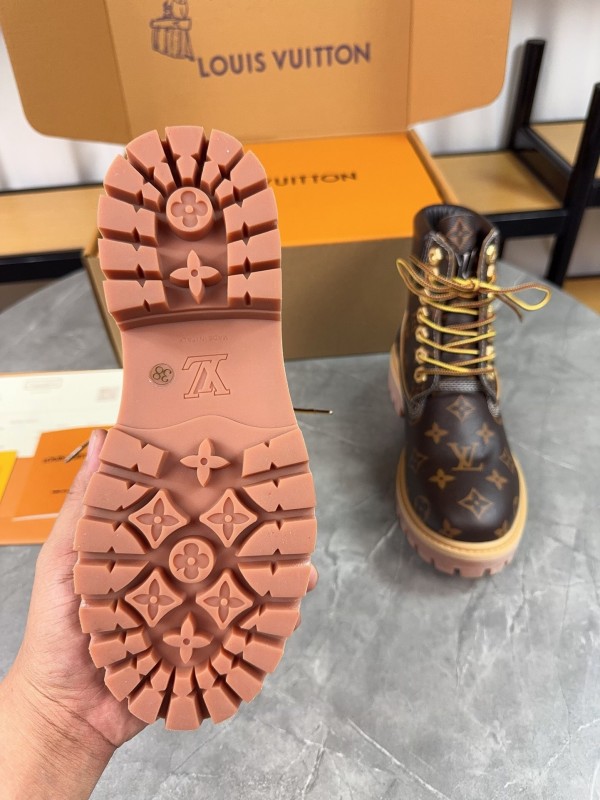 Timberland x LV Monogram Ankle Boots Waterproof Suede - LY00380