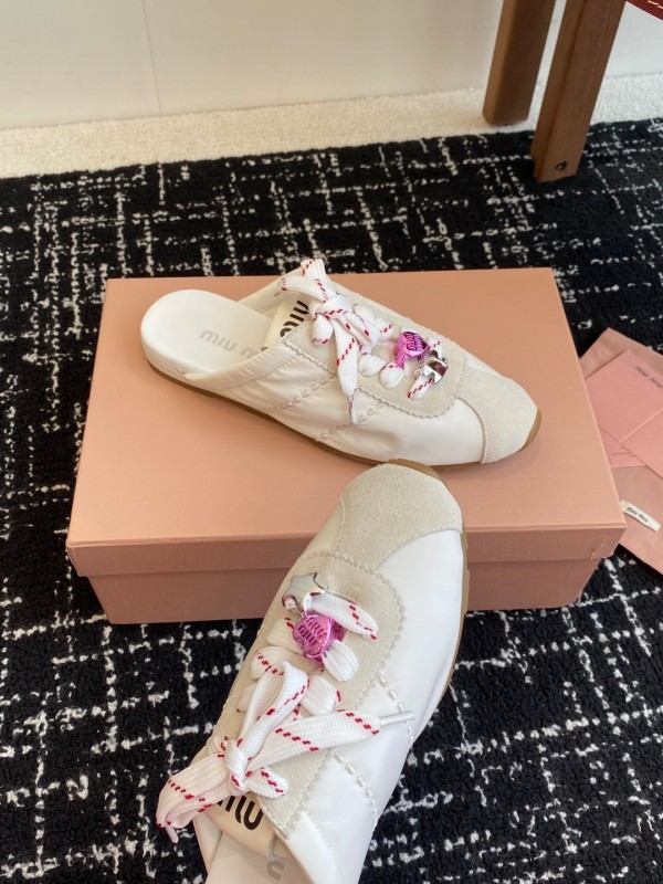 MiuMiu 2025 SS Early Spring Slip-On Trainer Loafer - KFY00295