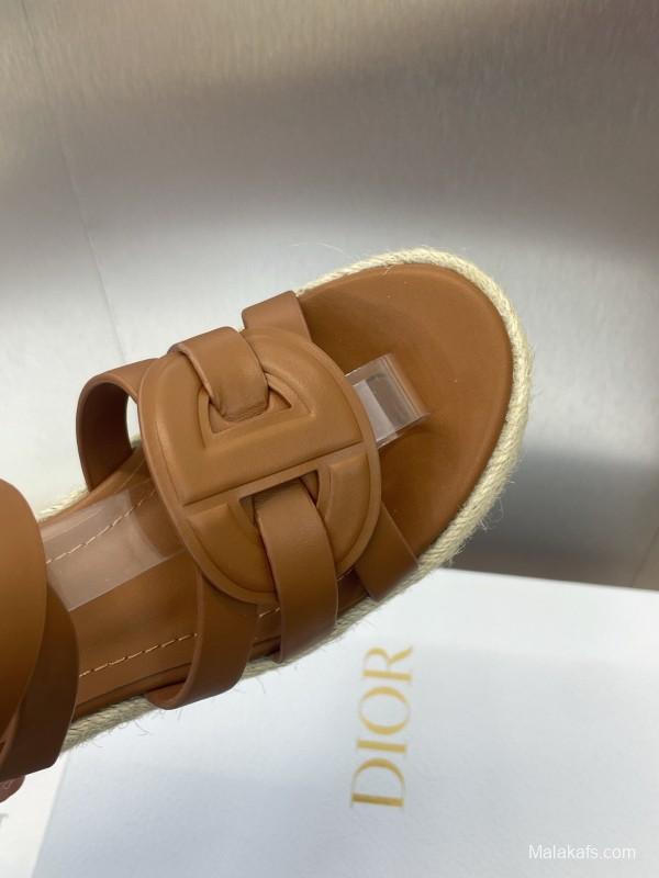 Dior D-Club Jelly Color Hollow Layered Cross Strap Platform High Heel Women's Shoes - KFY00290