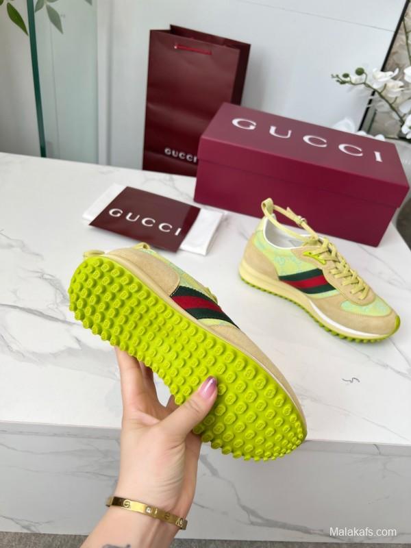 Gucci Women's Casual Shoes with GG Supreme Print and Metal Horsebit Detail - AS00330