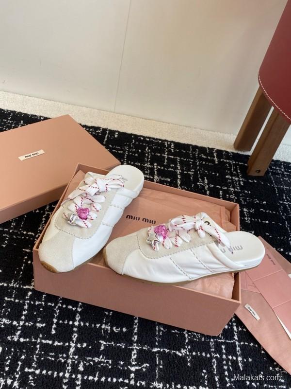 MiuMiu 2025 SS Early Spring Slip-On Trainer Loafer - KFY00295