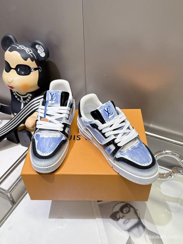 Louis Vuitton Trainer Basketball Series Crackle Glaze Process Sneakers - LY00490