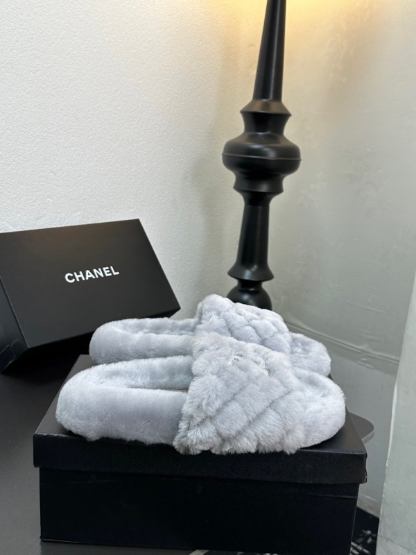 Chanel 2025 Spring/Summer Luxury Wool Slippers - LY00250