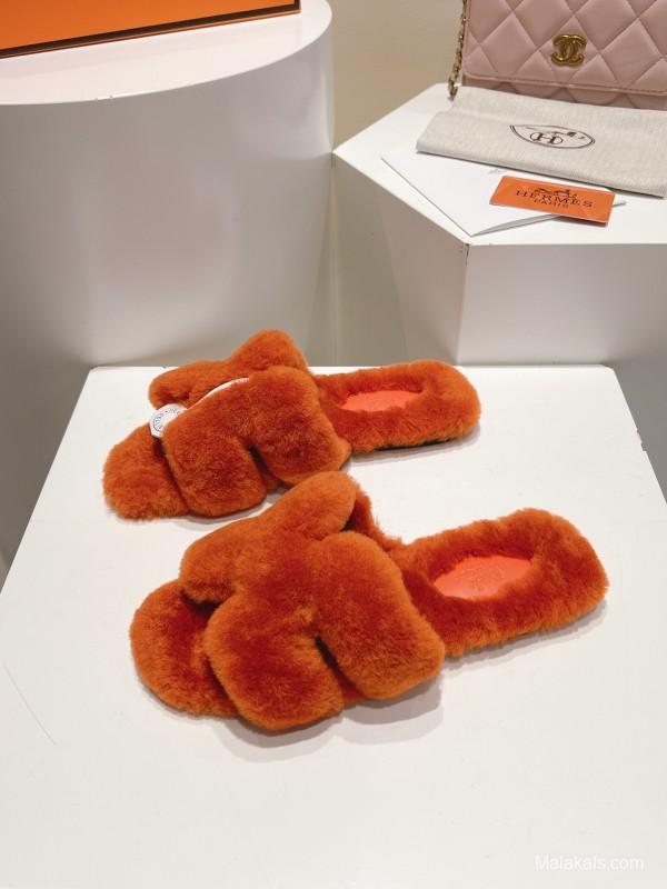 Hermès Fall/Winter 2025 Flat Wool Slippers - LY00240