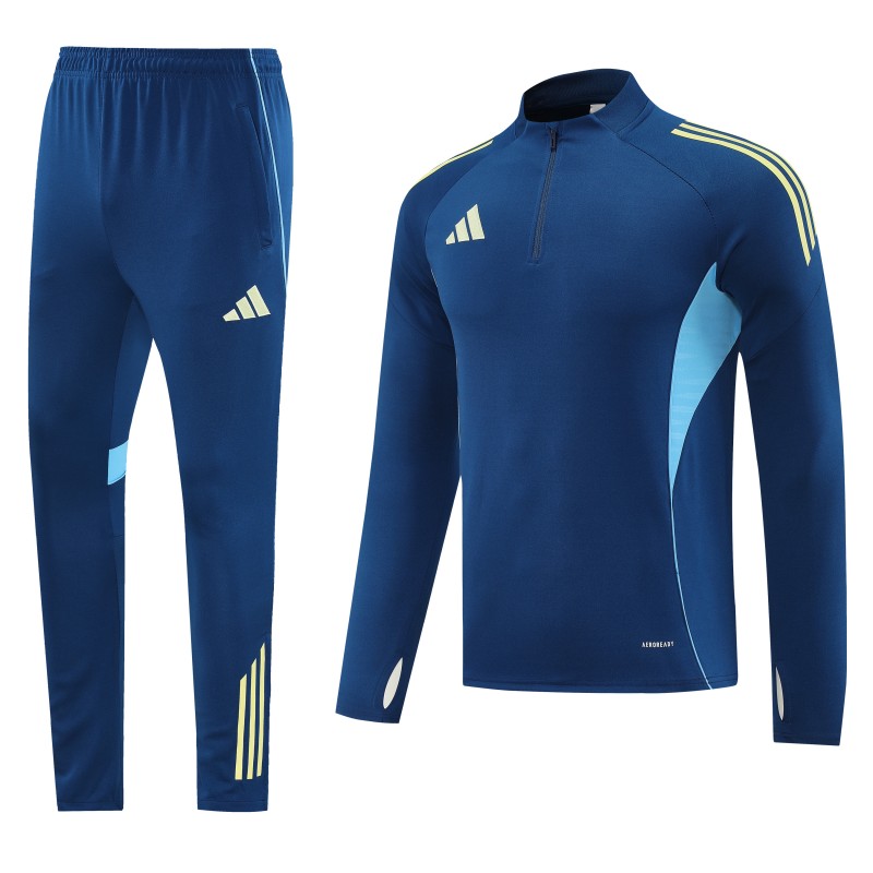 25/26  Adidas Navy Blue Full zipper Jacket Tracksuit+ long pants