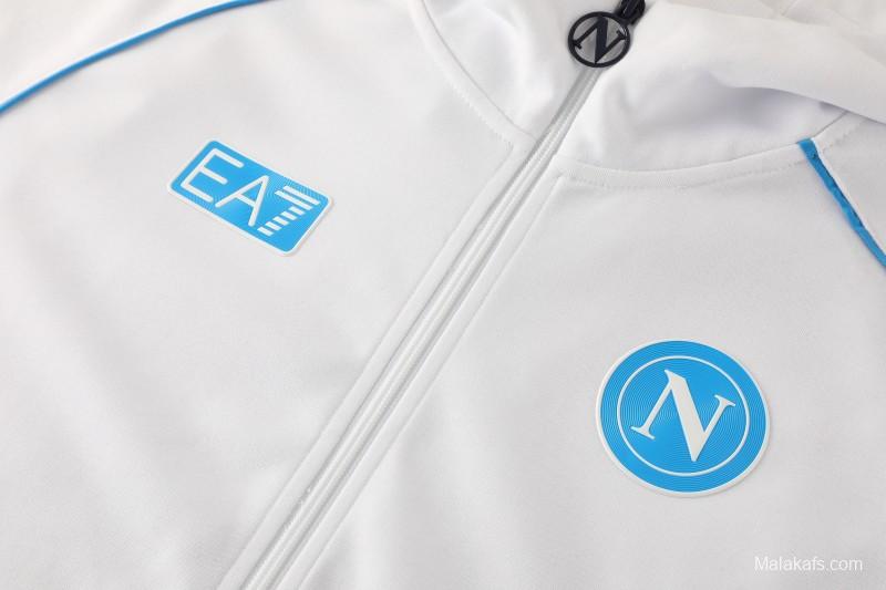 25/26 Napoli  White  Full zipper Jacket Tracksuit+ long pants