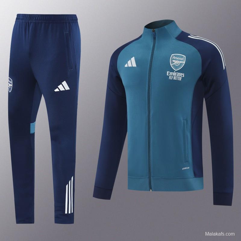 25/26 Arsenal  Navy Blue  Full zipper Jacket Tracksuit+ long pants