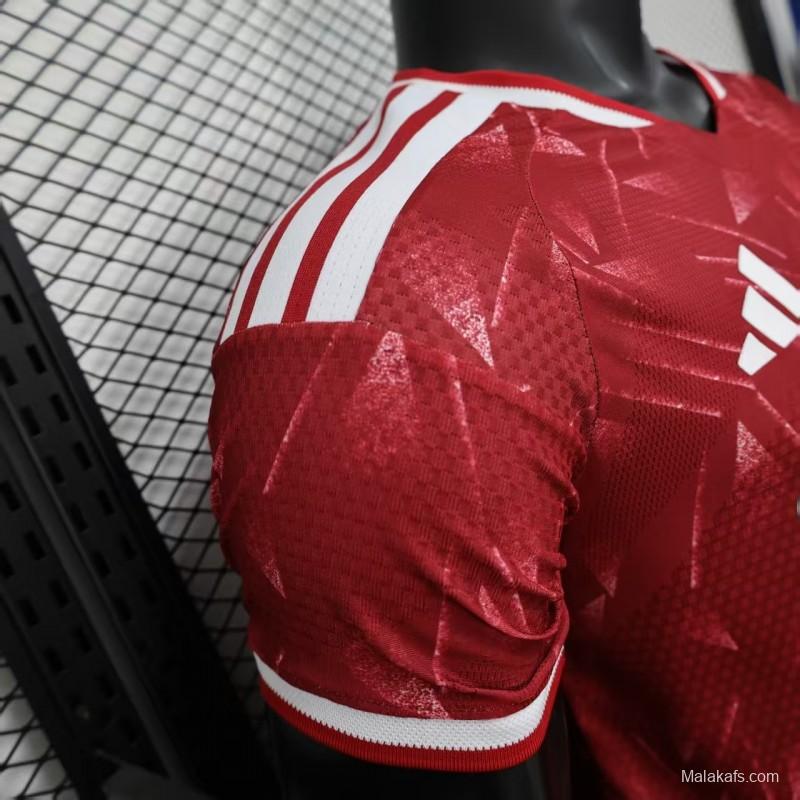 25/26 Player Version  Liverpool Home Red Abstract Pattern Jersey