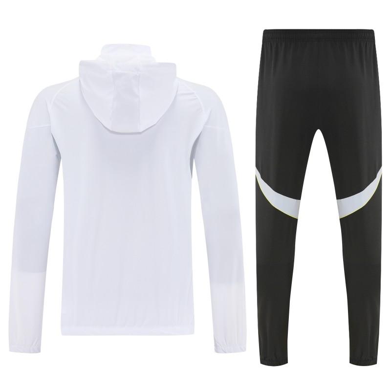 25/26 Real Madrid White Full zipper Jacket Tracksuit+ long pants