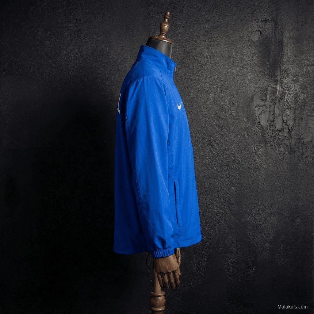 1998 Vintage Style Brazil Blue Jacket Windbreaker