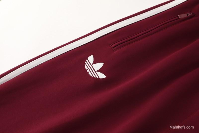 2026 Adidas x OASIS Wine Full Zipper Jacket + Long Pants